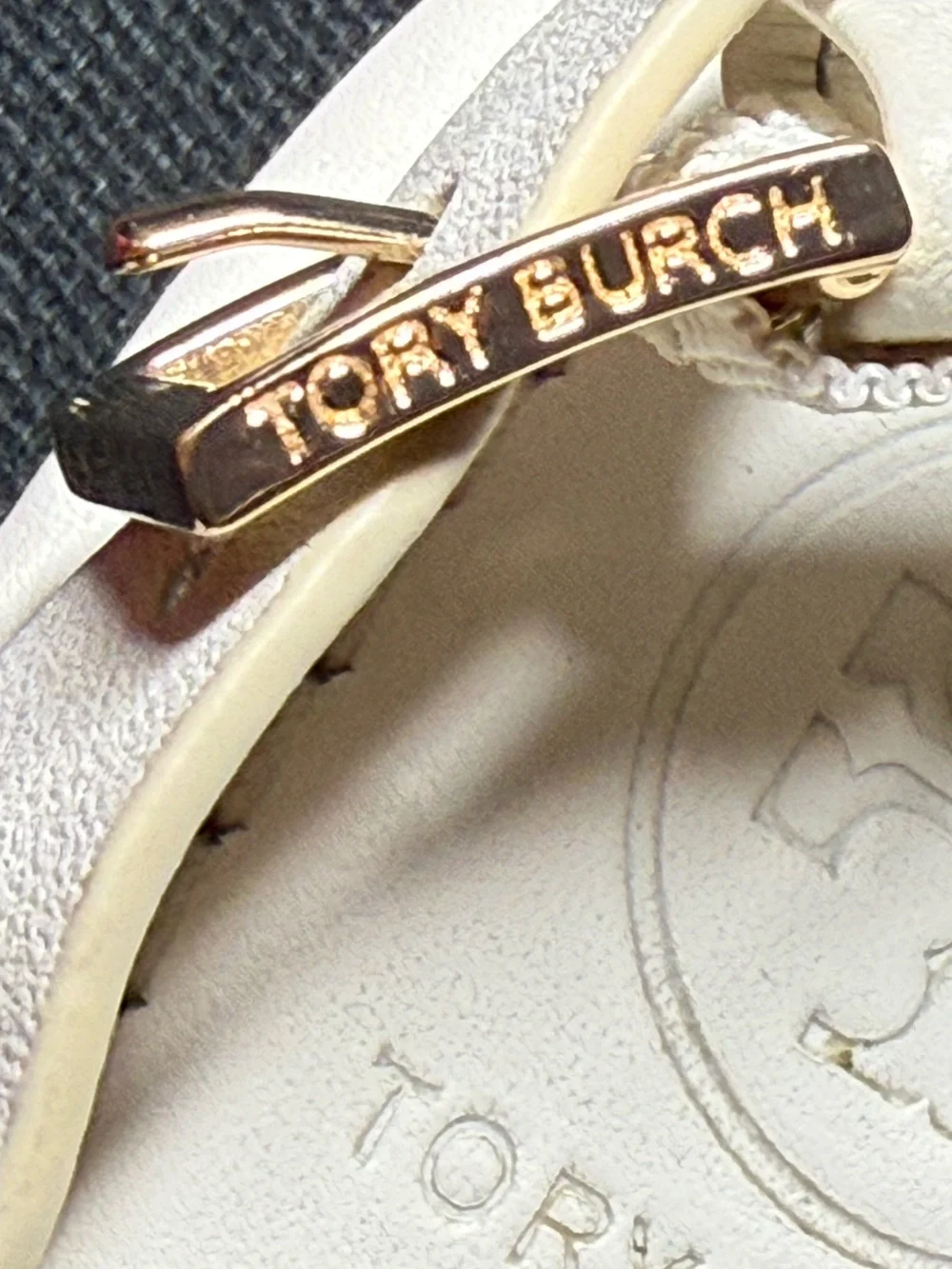 Tory Burch,  Leather Hold Medallion Sandals